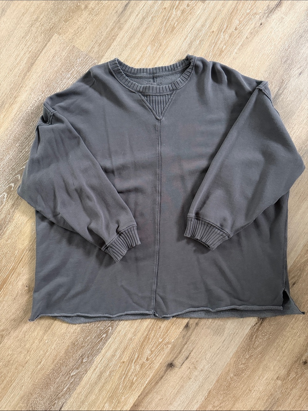 aerie charcoal gray pullover sweatshirt
